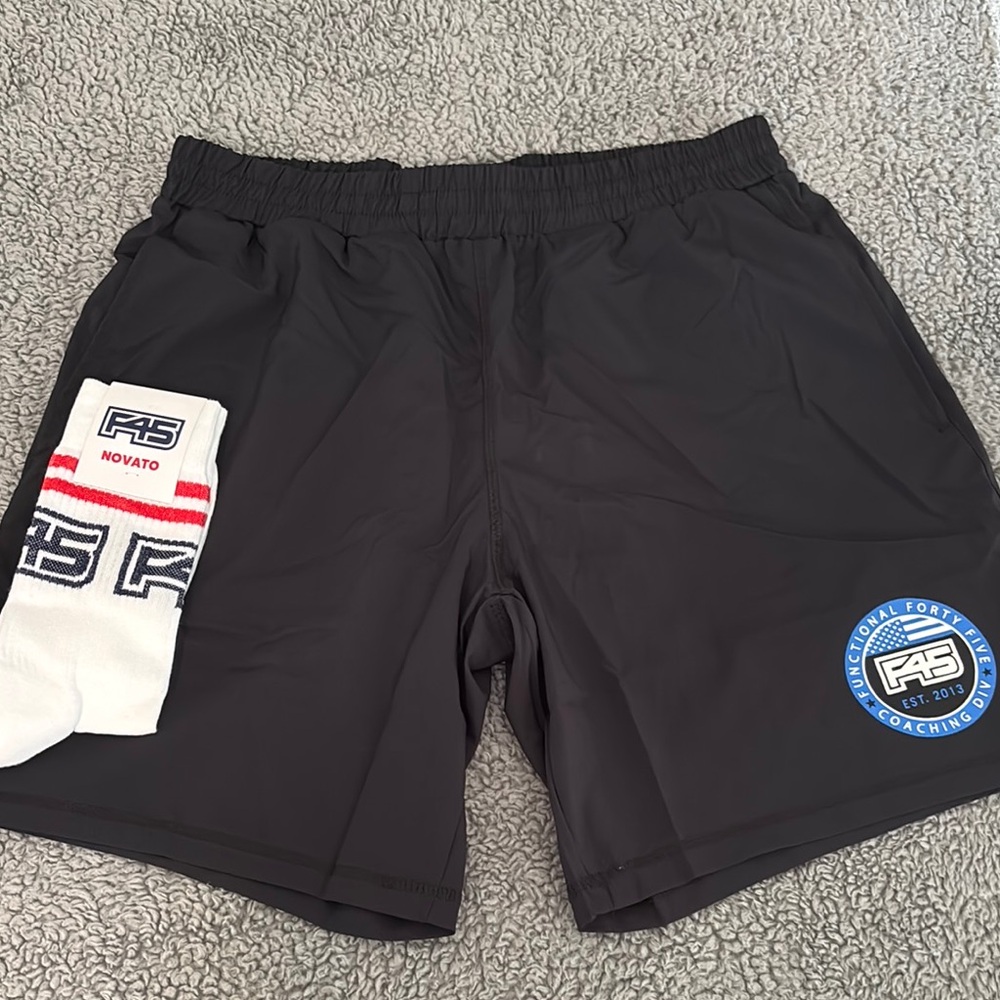 F45 shorts size Medium and OSFM socks. New!